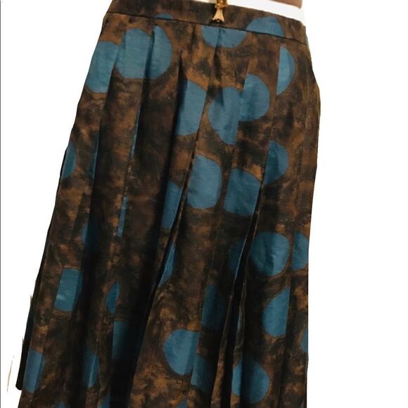 Vintage 1950s Polka Dot Abstract Swing Skirt Small - Picture 7 of 11